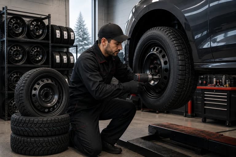 Steel winter wheels mobile tire service near me